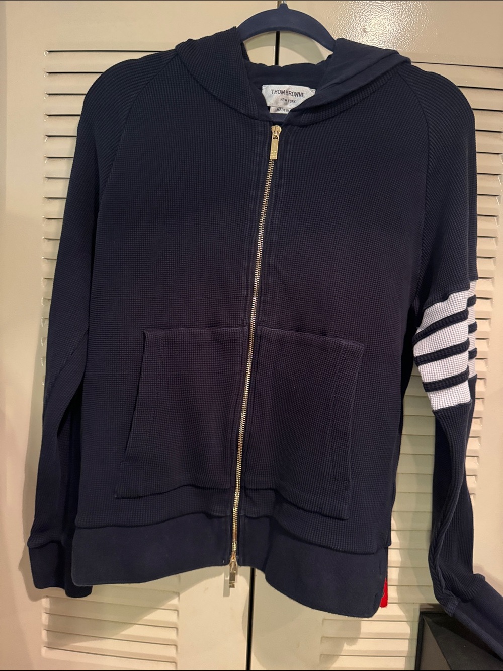Thom Browne Navy Zip Up
